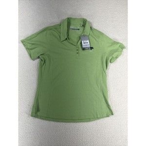 Cutter & Buck Women's Size Large Green CB DryTec Short Sleeve 1892 Logo Shirt